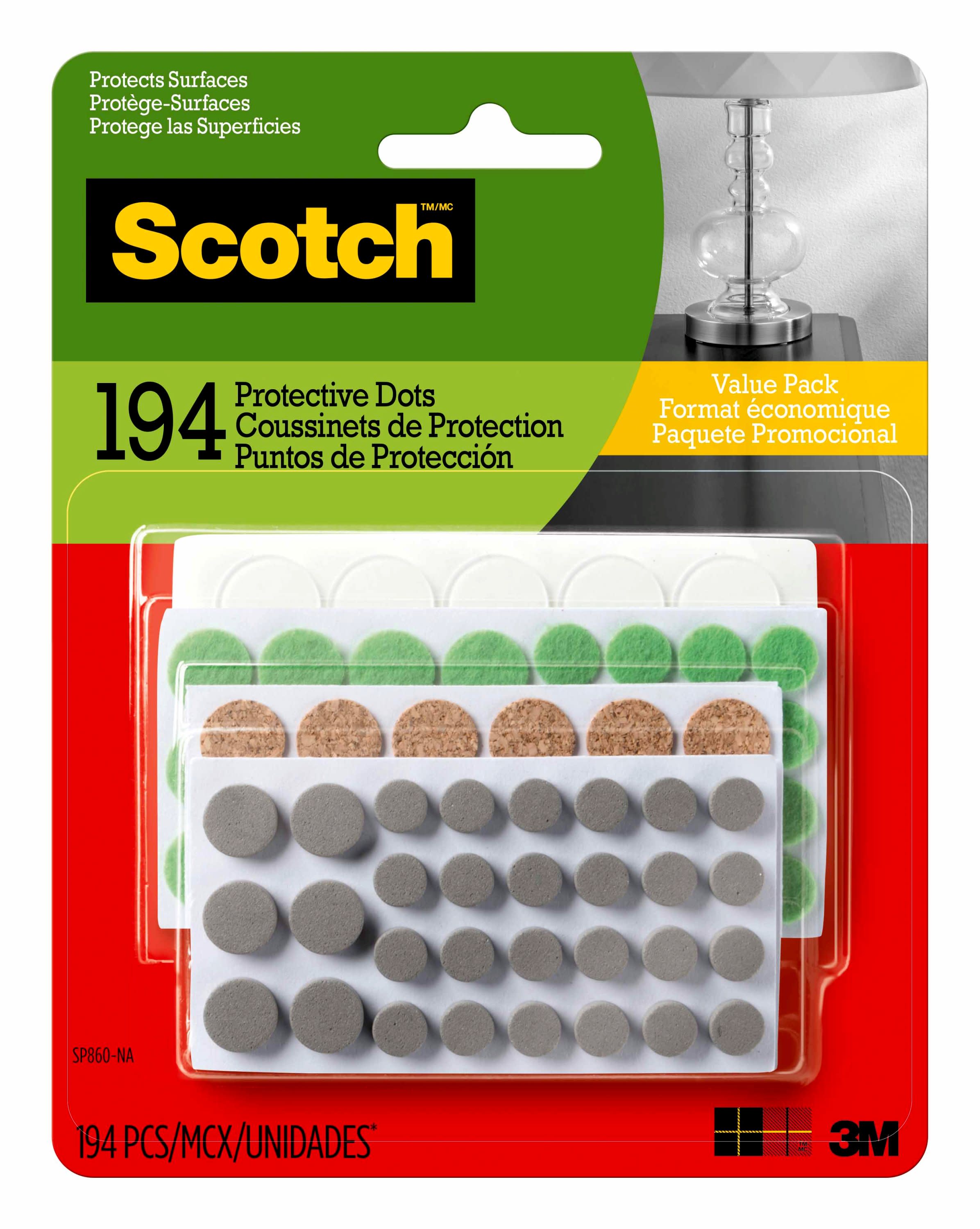 Scotch Protective Dots 194 Pack Round Cabinet Bumpers In The Cabinet Bumpers Department At Lowes Com