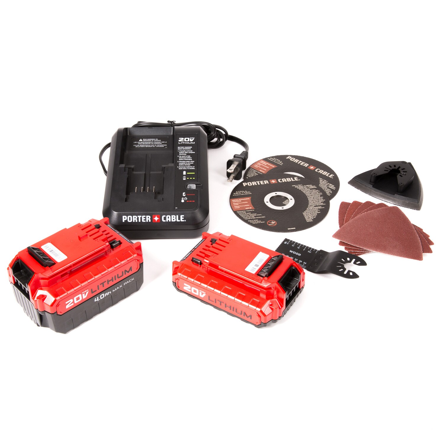 PORTER-CABLE 8-Tool 20-Volt Max Power Tool Combo Kit With Soft Case (2 ...