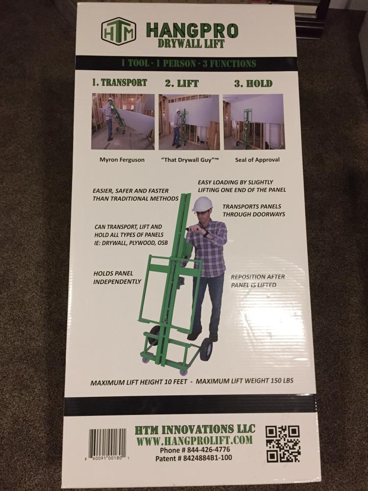 HTM Innovations Hangpro Model 100 Drywall Lift for Walls for sale online 