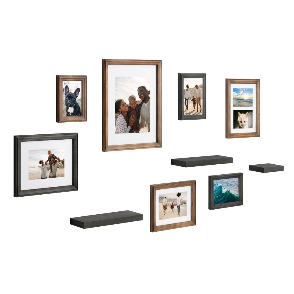 6 pcs - 5x7 inch, 1 pcs - 8x10 inch Black Set of 7,Wall Hanging Moms'creations Collage Photo Frames