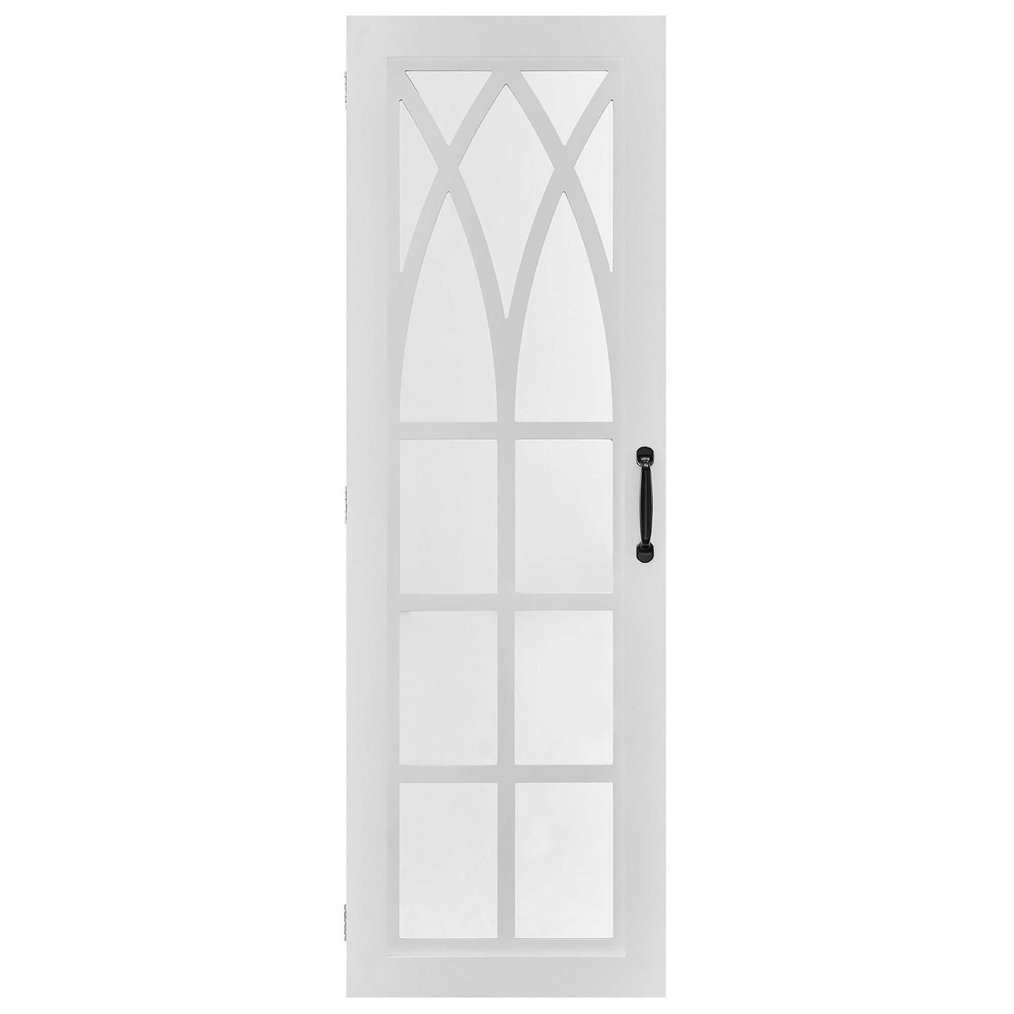 White 81003 Barn Door Jewelry Armoire 47 H x 14 W x 3 D FirsTime & Co