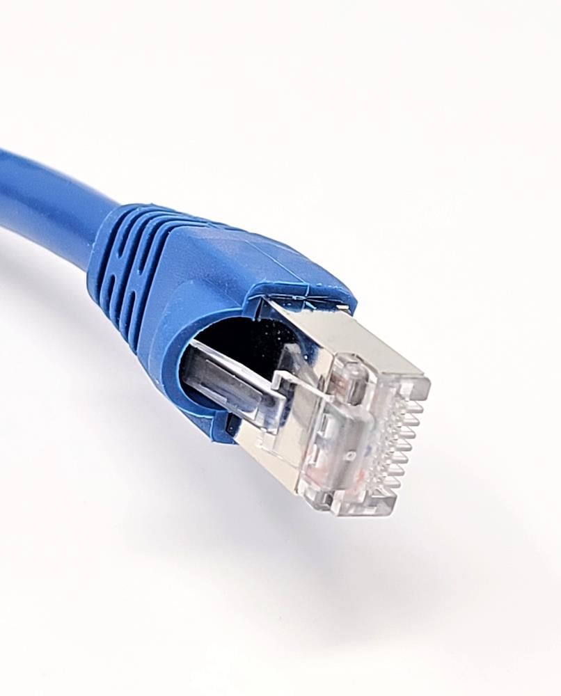 5 Pack ACL 50 Feet RJ45 Snagless/Molded Boot Shielded Cat6a Blue Ethernet Patch Cable