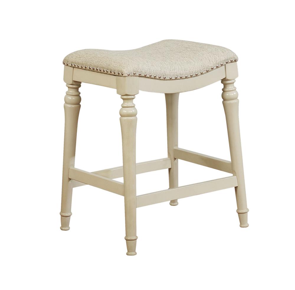 antique white backless bar stools