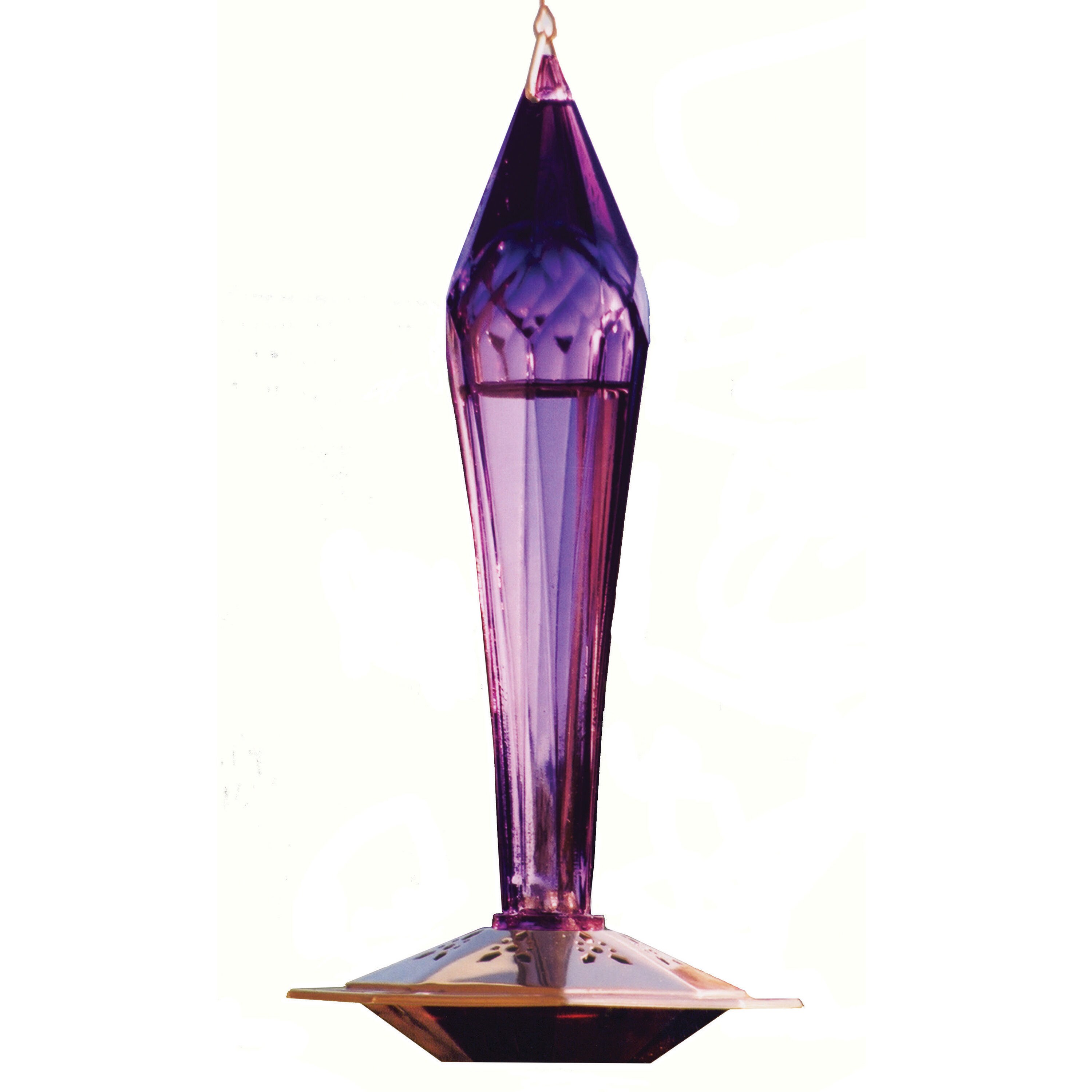 Free USA Shipping #dm Schrodt Designs AMETHYST FACETED GLASS HUMMINGBIRD FEEDER 