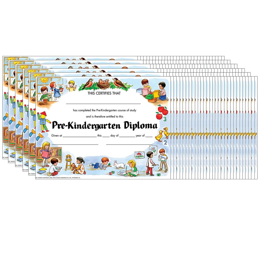 Pack of 30 Hayes Pre-Kindergarten Diploma 8.5" x 11" 