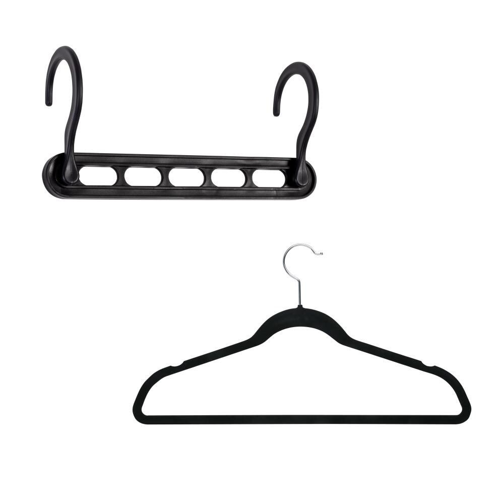 20 Pack Non Slip Clothes Hangers Sensio Home Premium Black Hangers 