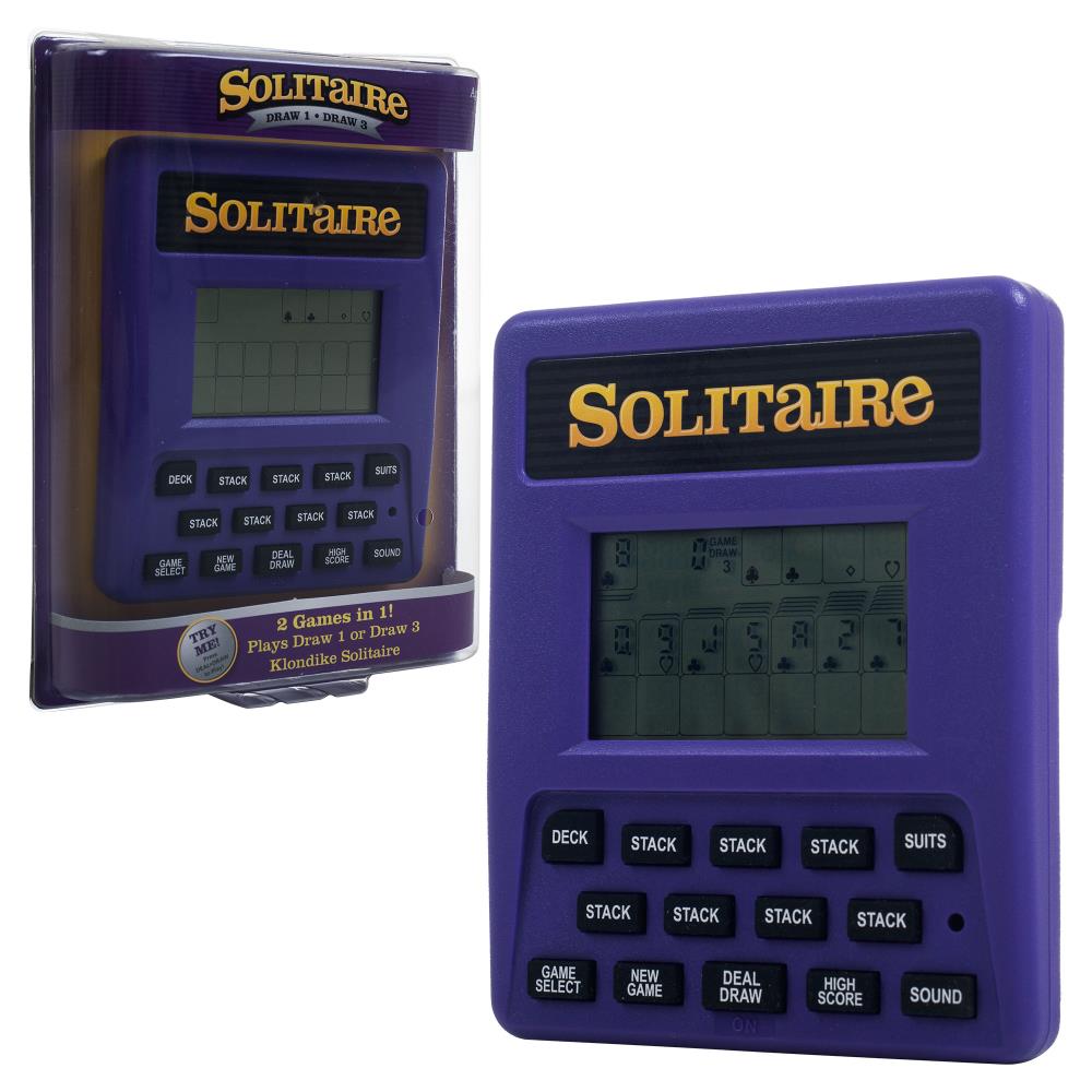 Handheld SOLITAIRE Electronic Pocket Arcade Hand Held Travel Card Game Toy