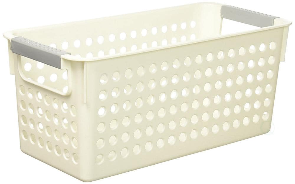 Plastic Storage Basket Box Bin Container Organizers Clothes Laundry Home Fq 