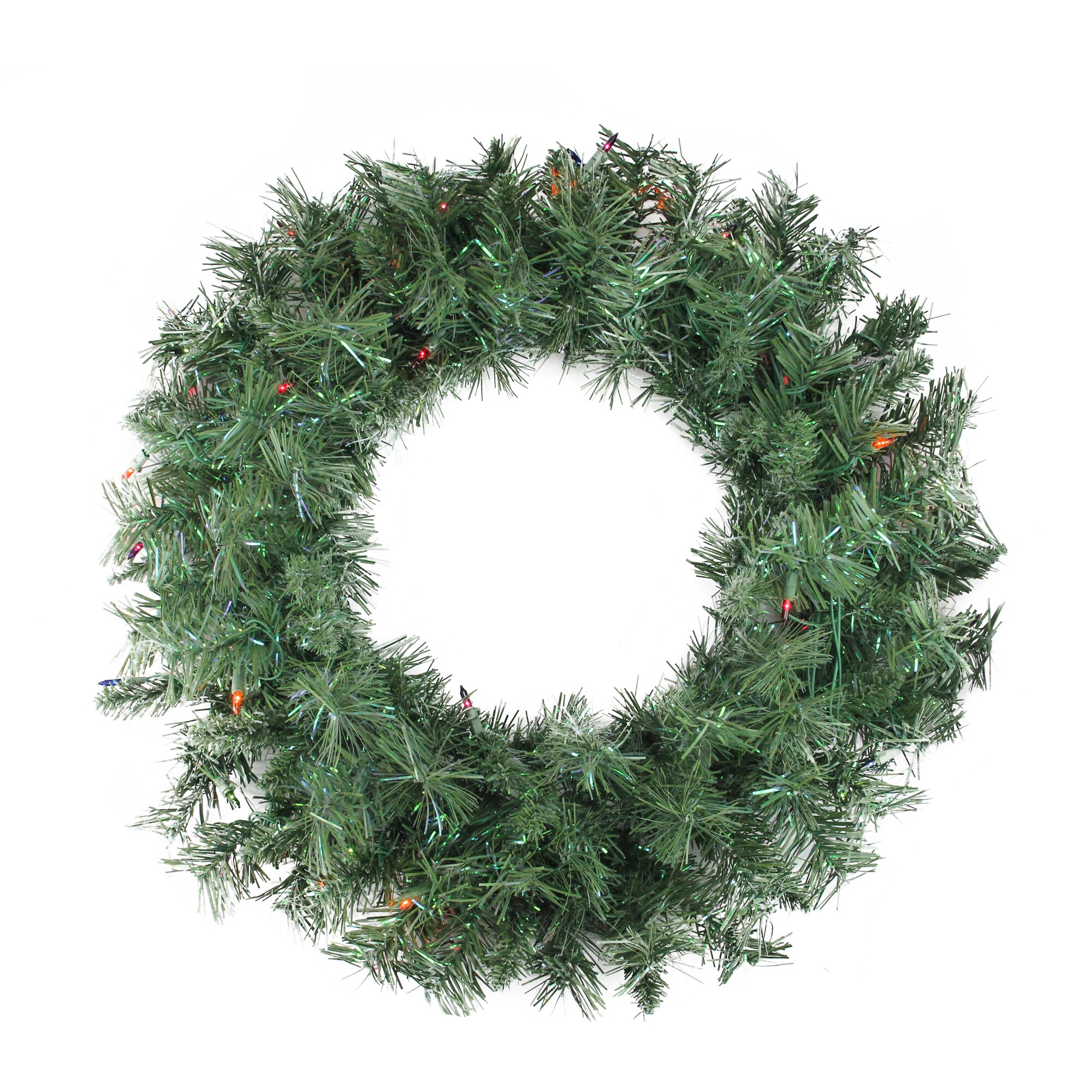 Artificial Green Multi Colour Xmas Wreath Rings Christmas Pine Wreath