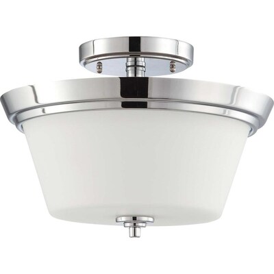 Divina 14.7-in Polished Chrome Semi-flush Mount Light Divina 14.7-in Polished Chrome Semi-flush Mount Light