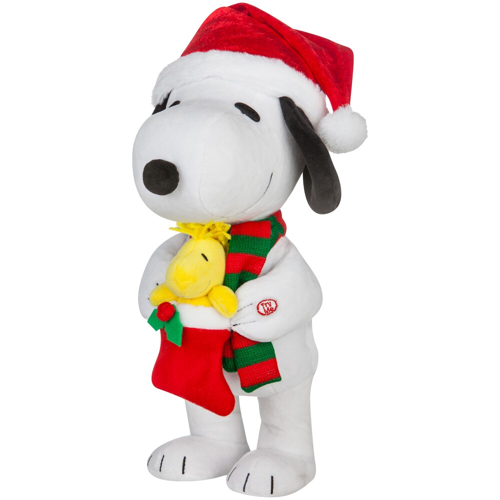 Musical SNOOPY MERRY CHRISTMAS STOCKING Peanuts Decoration Holiday Gemmy NEW 