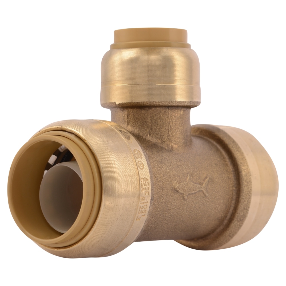 1" x 3/4" Sharkbite Style Push-Fit Push to Connect Lead-Free Brass Coupling 
