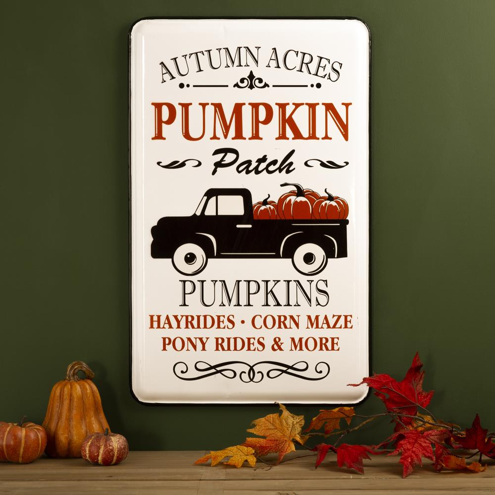 Fall Home Decor Quote Sign Autumn Pumpkins Leaves Wall Art Table Top Decorations