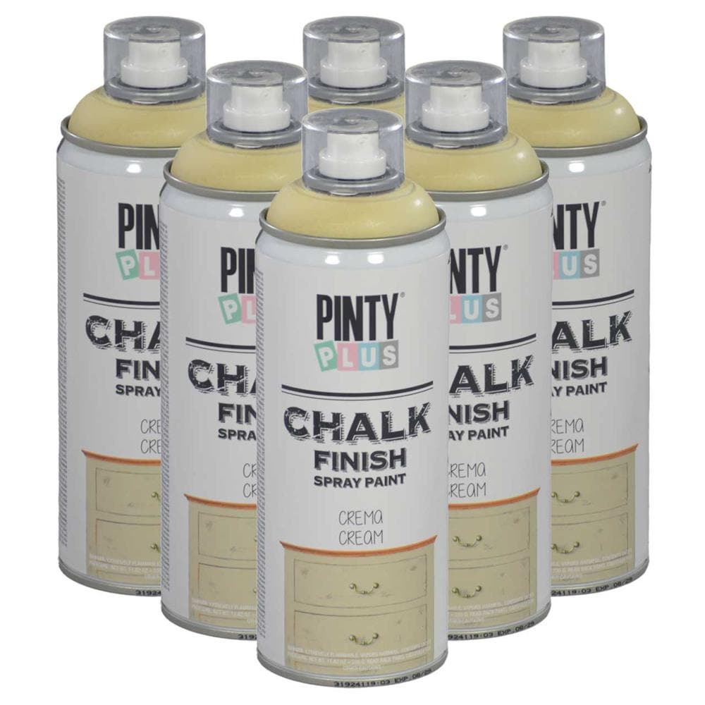 Pintyplus 6-Pack Matte Cream Chalky Spray Paint (NET WT. 11.82-oz) In ...