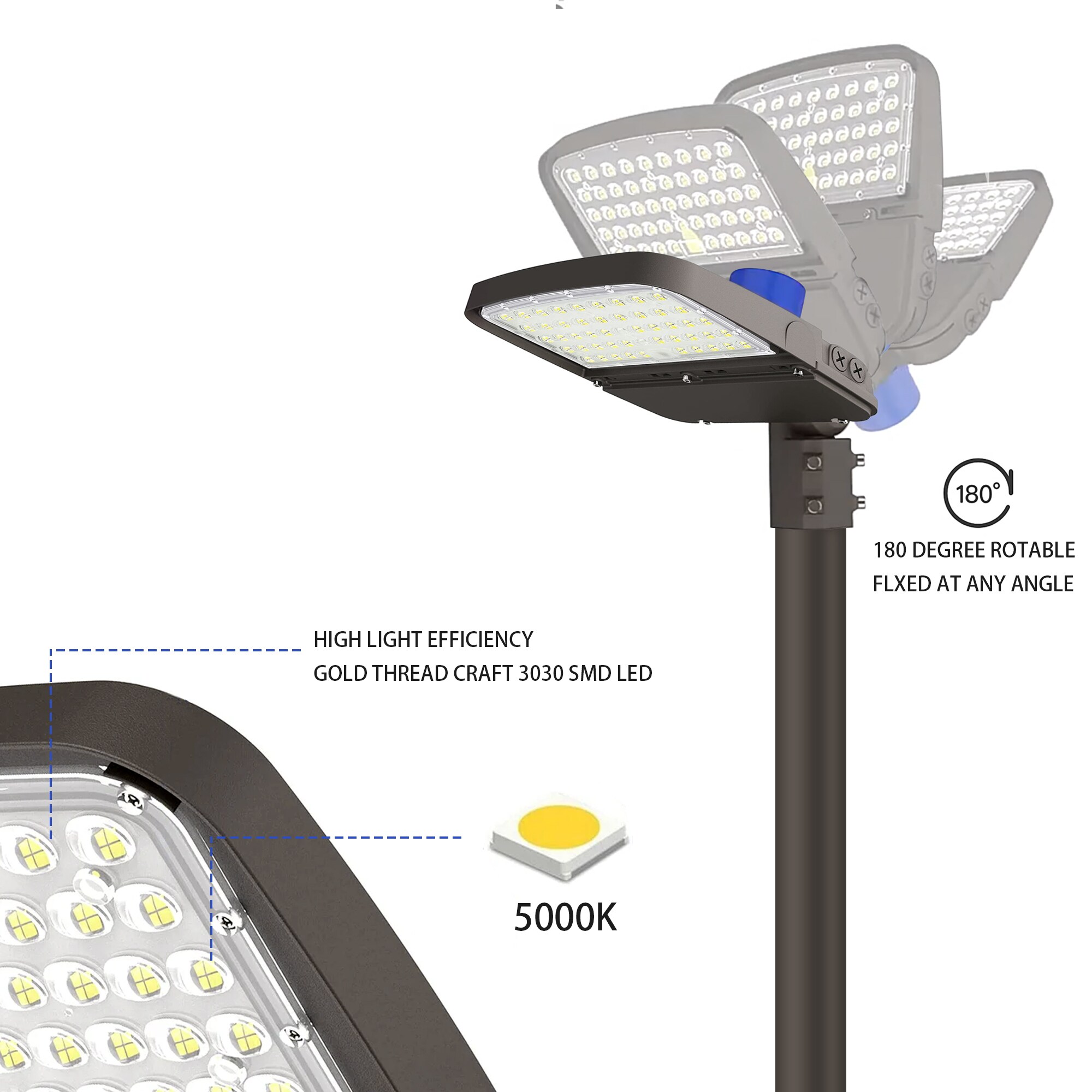 Details about   100W Outdoor LED Barn Street Security Light Dusk to Dawn Waterproof Floodlight 