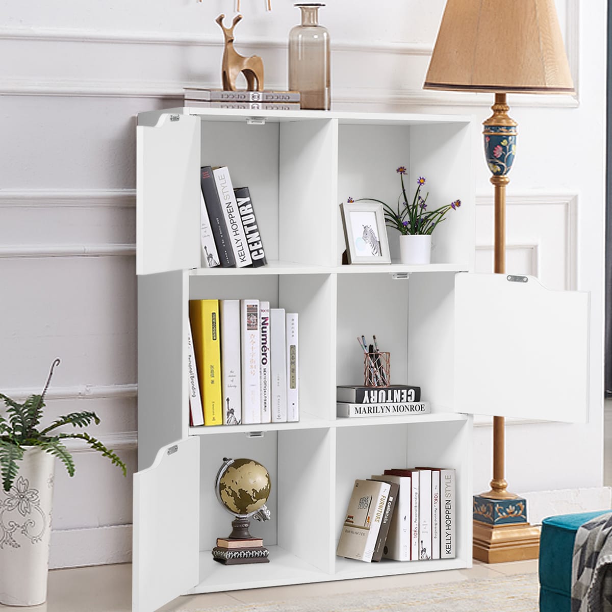 3 Or 4 Shelf Wood Bookcase Storage Shelving Book Bookshelf Furniture Home Office 
