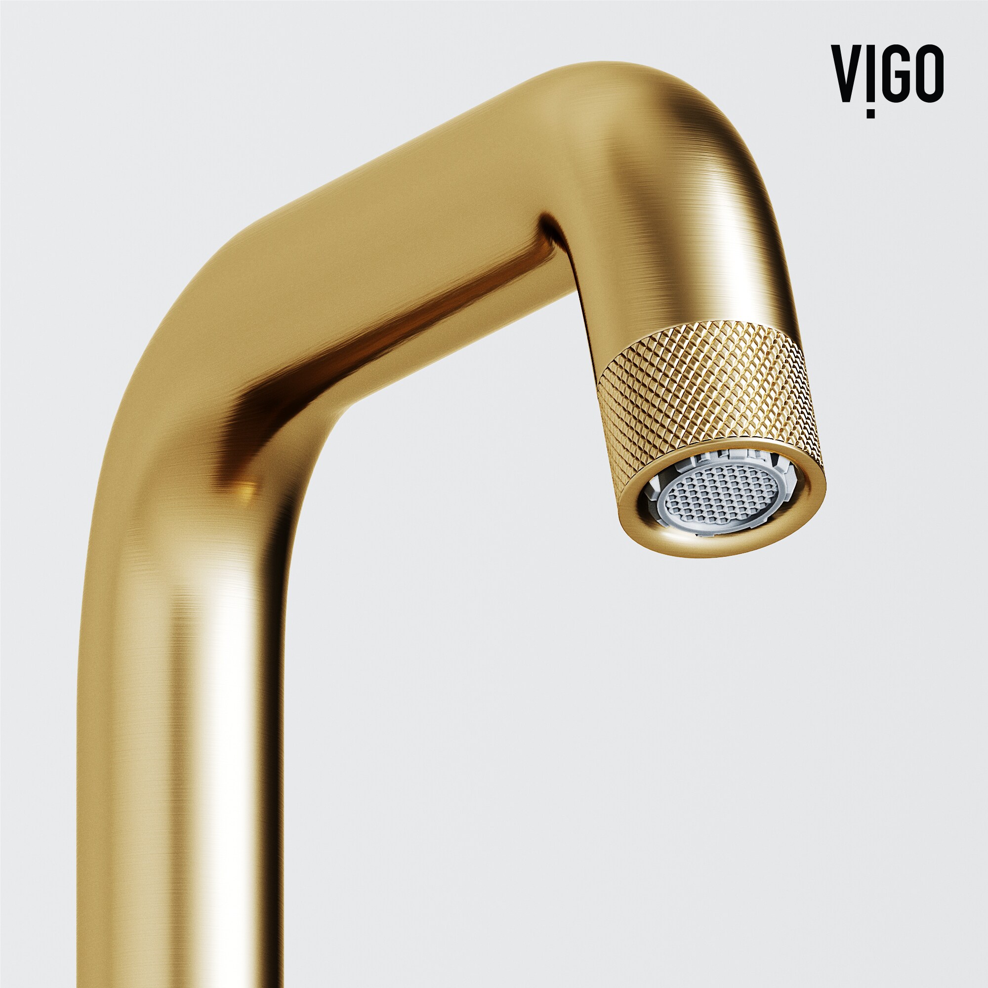VIGO Cass Matte Brushed Gold 1-handle Single Hole WaterSense Low-arc Bathroom Sink Faucet with Deck Plate
