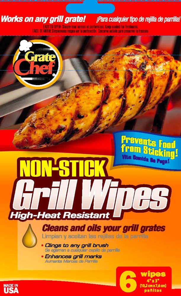 Grate Chef Non-stick Grill Wipes 6ct for sale online 