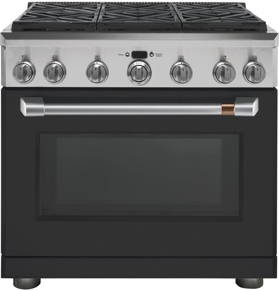 Cafe 36-in 6 Burners 6.2-cu ft Self-cleaning Convection Oven 