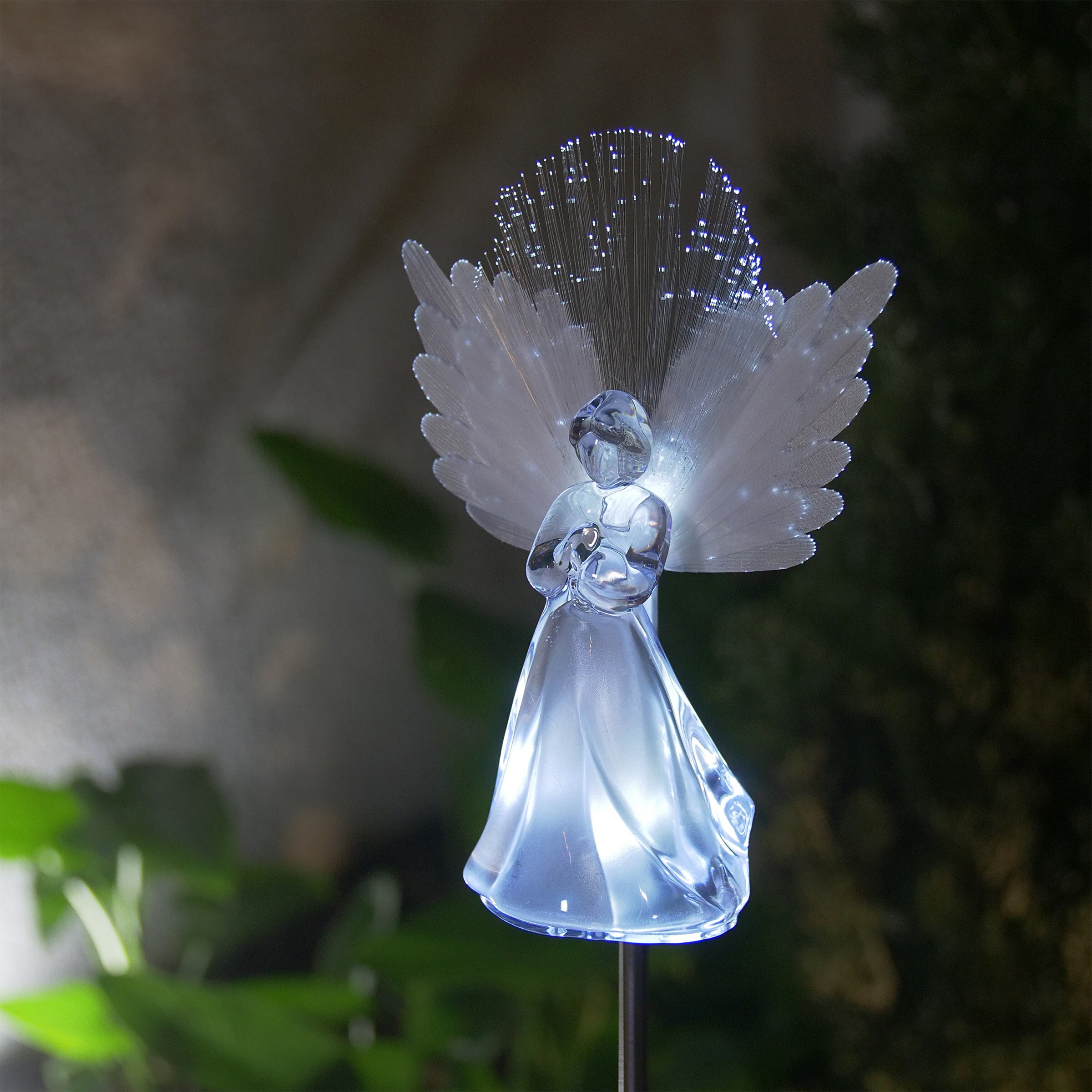 Crystal Clear DEL Light Up Angel figures Sculpture Décoration De Noël Ornement