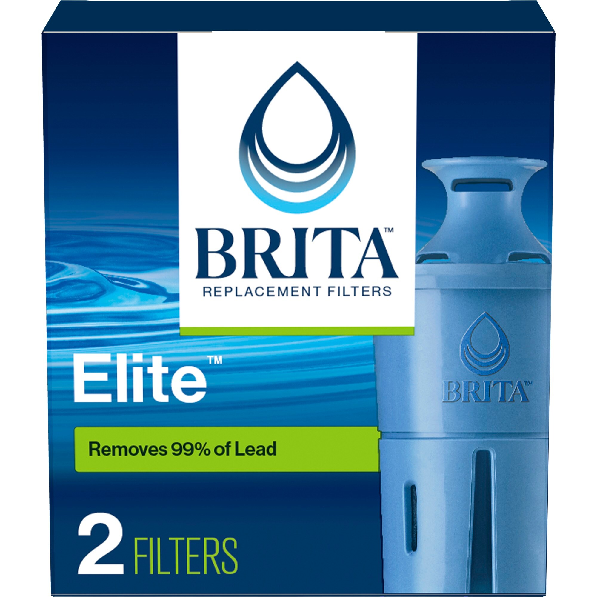 BPA Free PHIG Longlast Water Filter 2 Count Longlast Replacement Filters for Pitcher and Dispensers Reduces Lead 