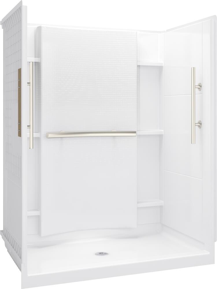 Sterling Accord White 4-Piece Alcove Shower Kit (Common: 36-in x 60-in; Actual: 36-in x 60-in 