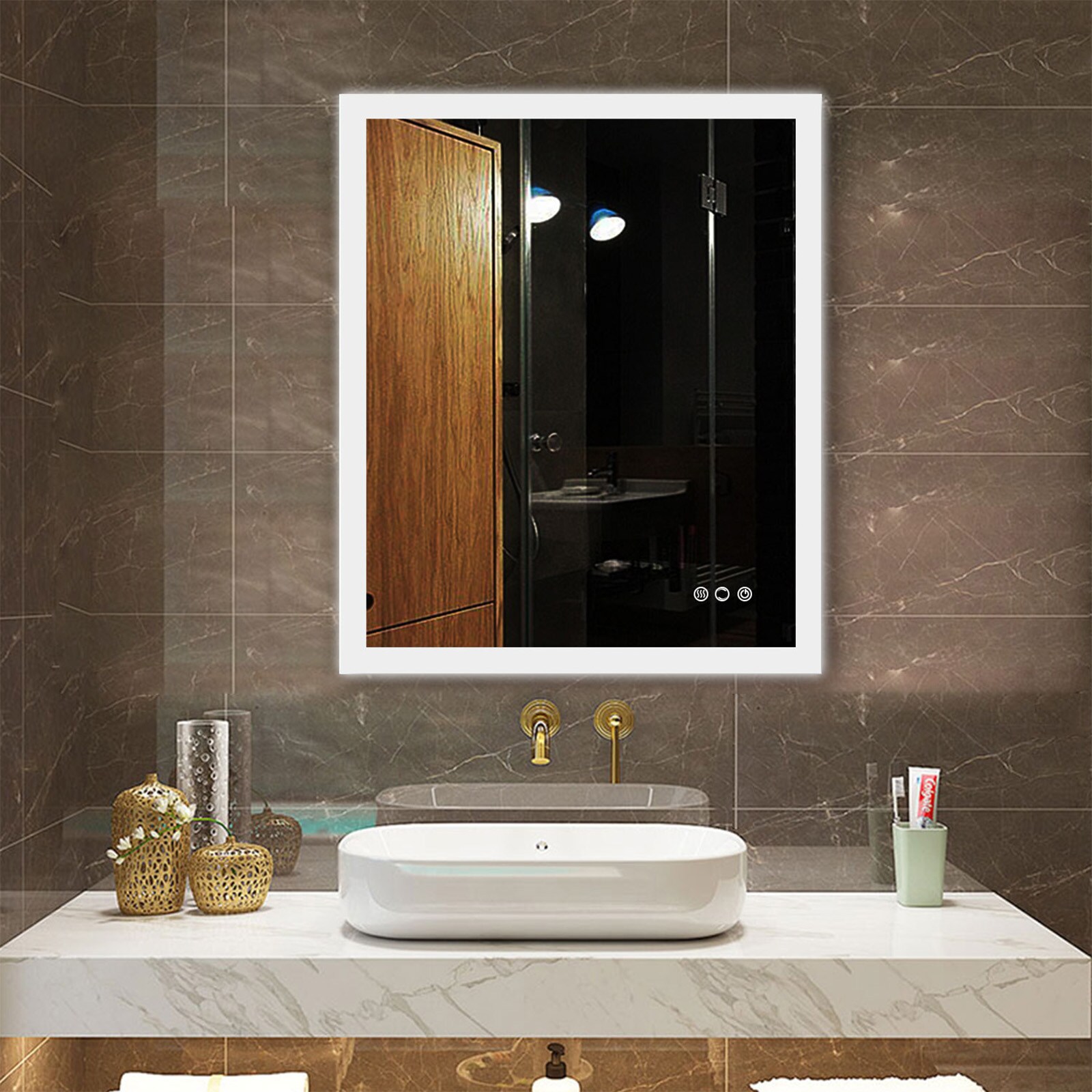 slim led bathroom mirror