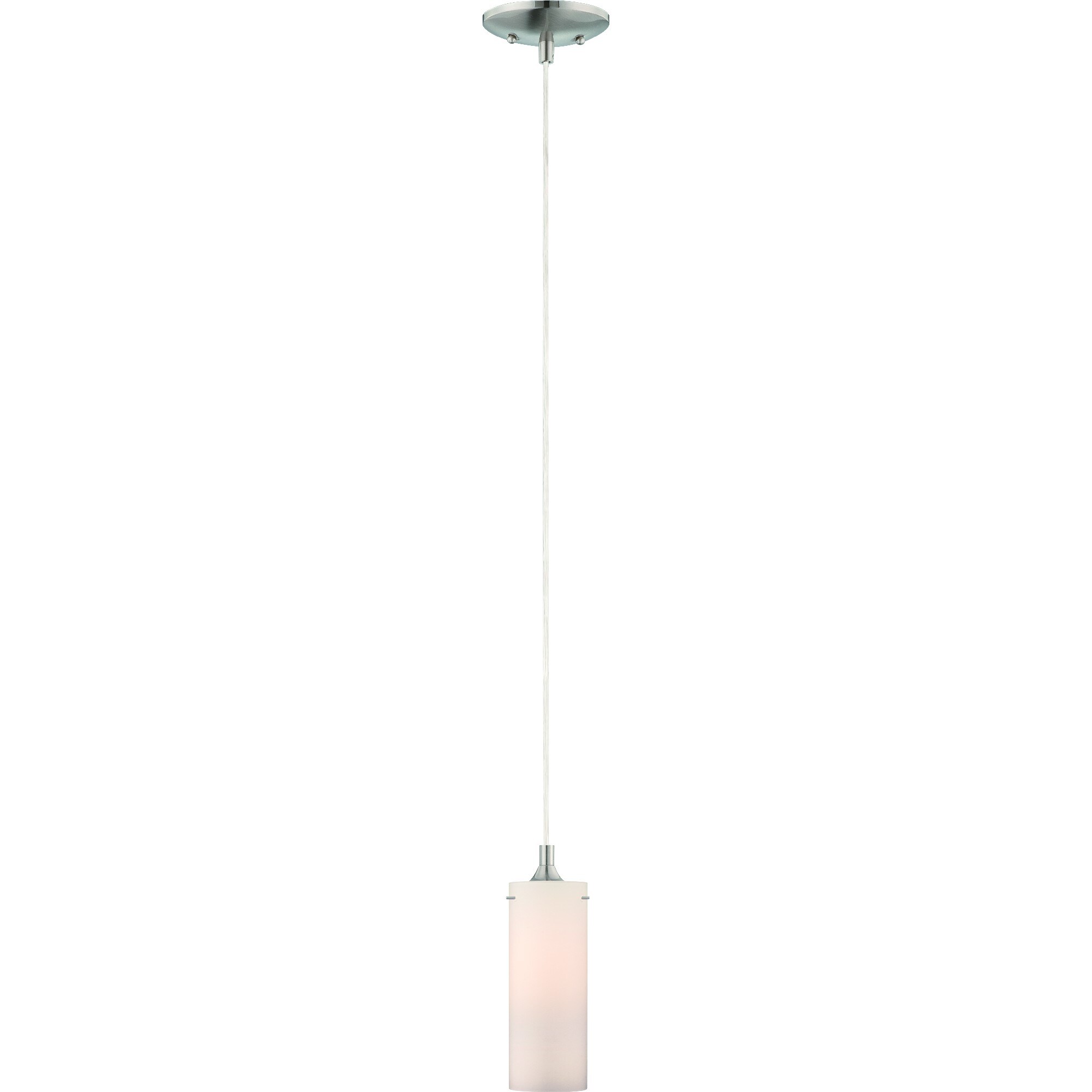 Volume Lighting Esprit 1-Light Brushed Nickel Mini Hanging Pendant Clear Glass 