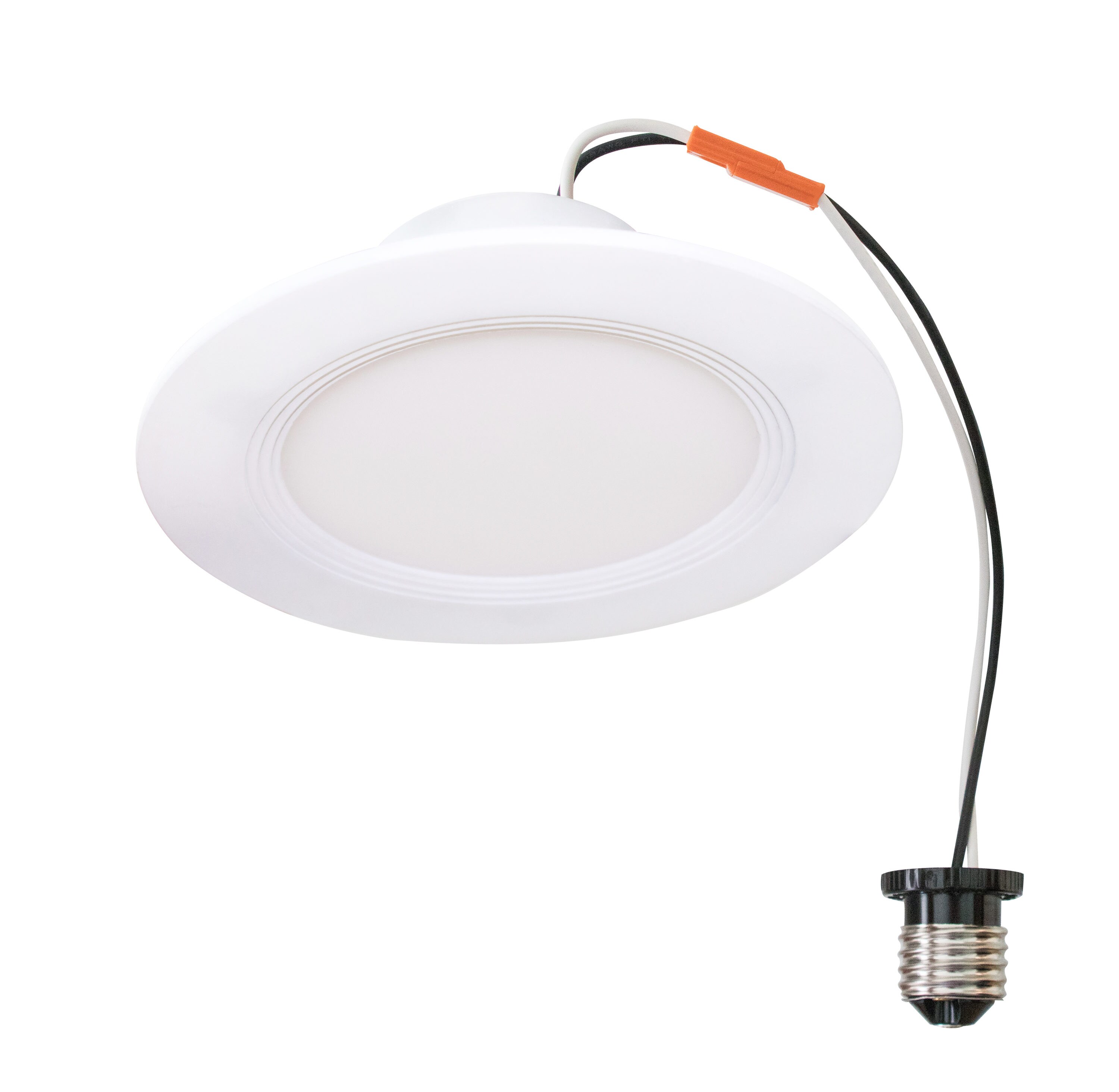 Fits Housing Diameter: 4-in Utilitech 50W Equivalent White Dimmable LED Recessed Retrofit Downlight BSW-980044-UT 