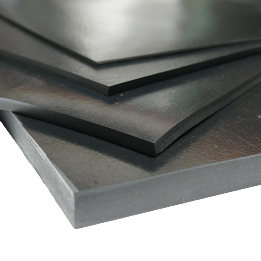 Sheet 6 Width 6 Length No Backing SBR Black 70 Shore A Styrene Butadiene Rubber Smooth Finish 0.125 Thickness