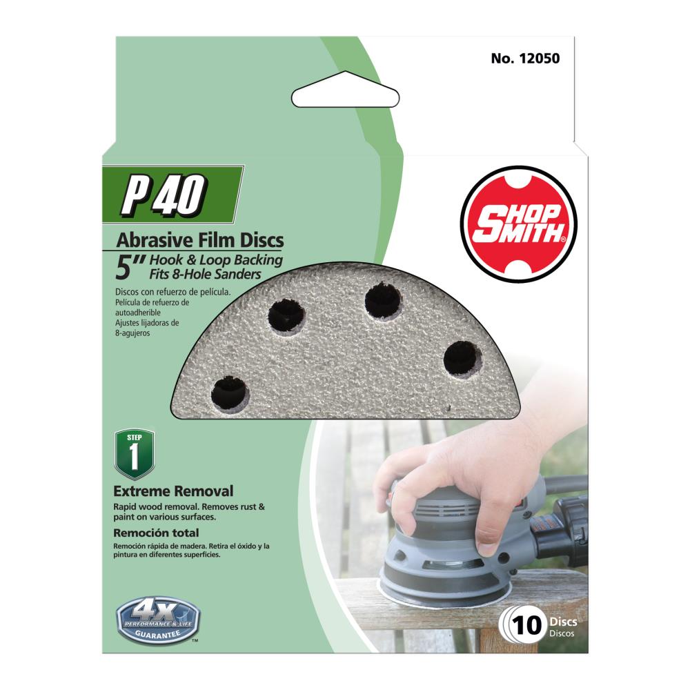 Set of 10 with Vent Holes Sanding Discs 9in POWER PRO 2100-240 Grit 