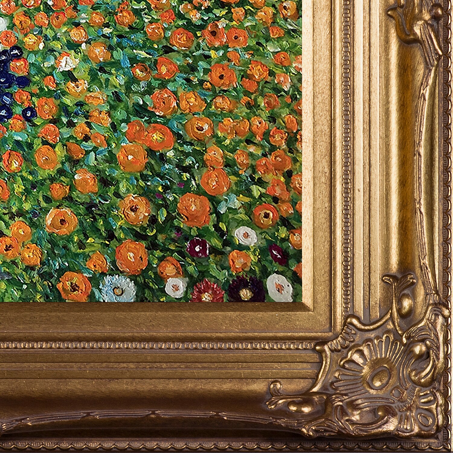 La Pastiche Flowers Multi-Color 1905 Framed Oil Painting