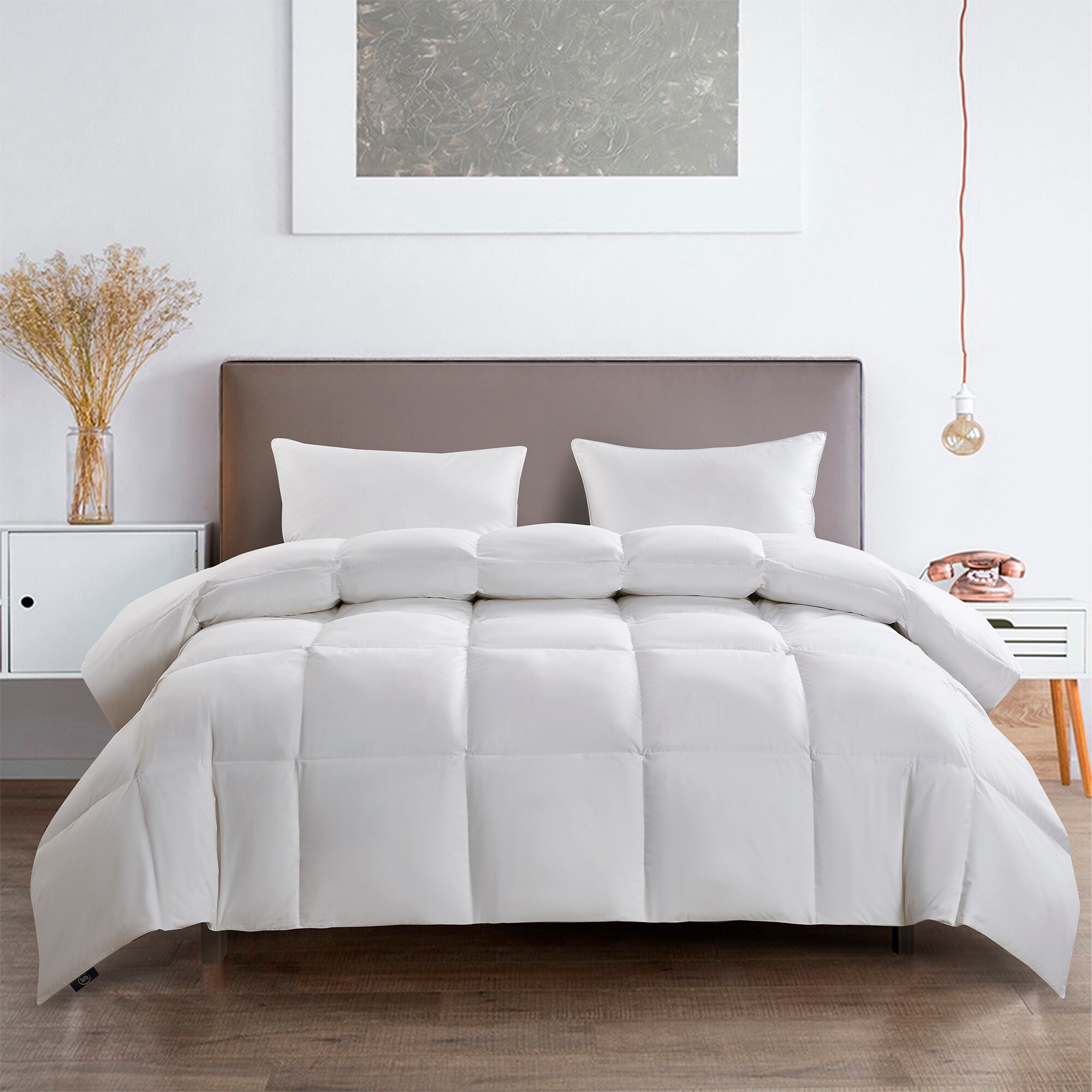 SexyTown Grey Comforter Queen Set,100% Cotton Bed Down Alternative Comforter,Lightweight Reversible Gray Tree Branches Bedding Duvet Sets 3-Piece 