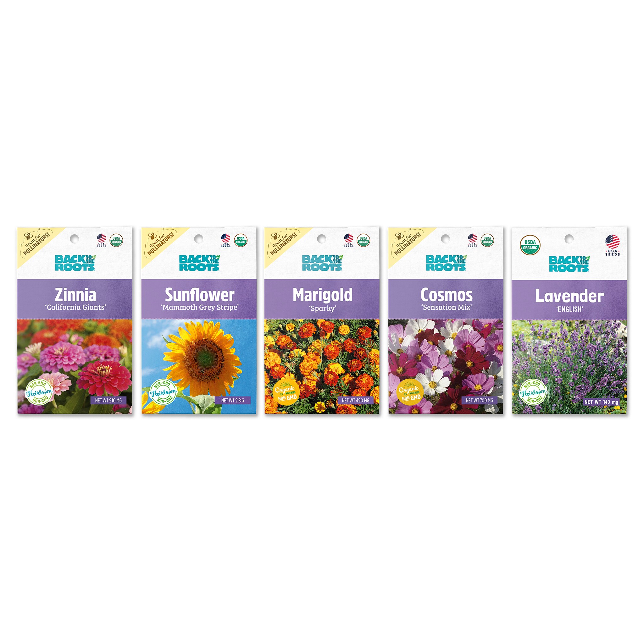 Back to the Roots Organic 20 oz Organic Flowers Seeds Variety 20 pack  Seeds