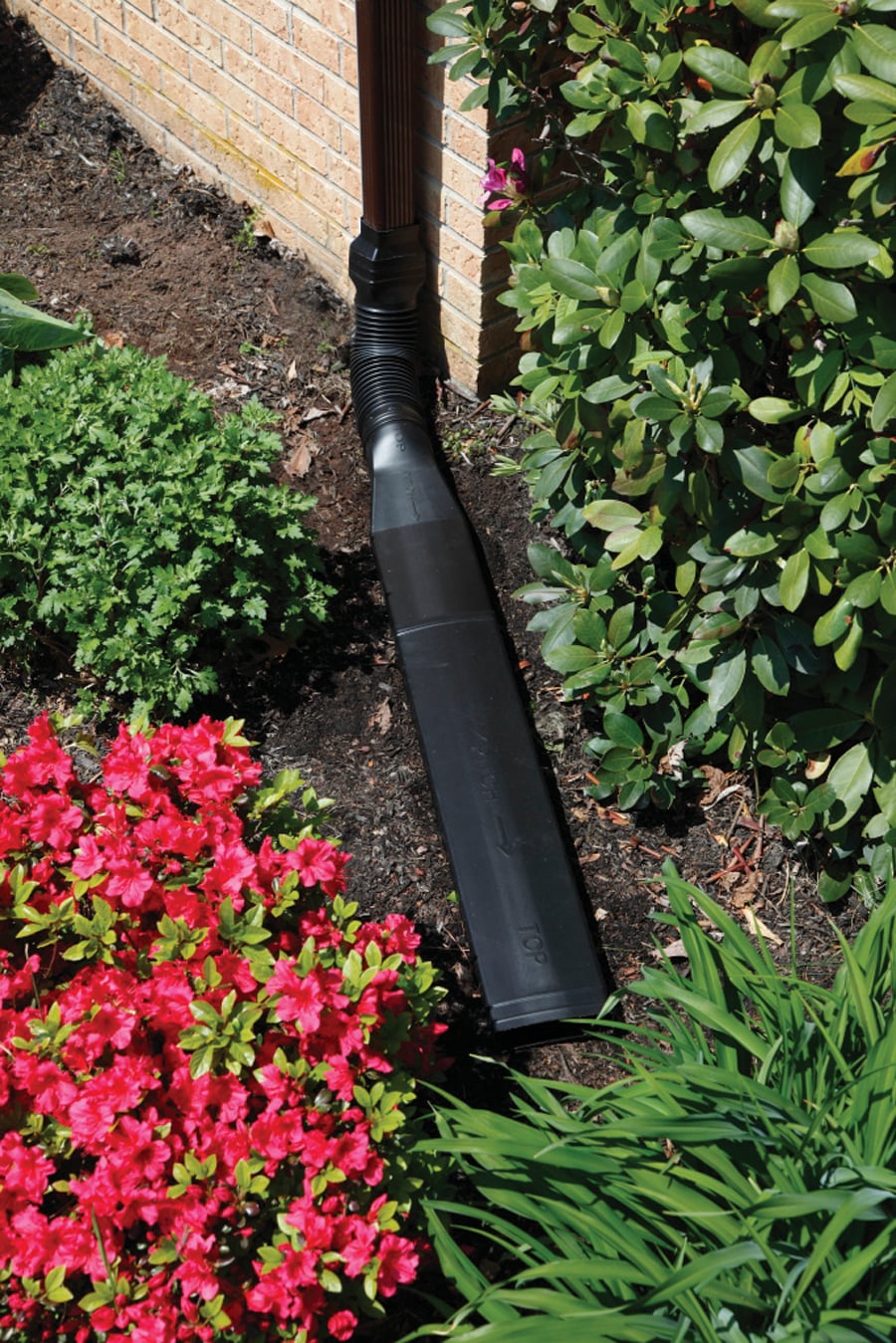 Amerimax EXTENDASPOUT 30.125in Black Vinyl Downspout Extension in