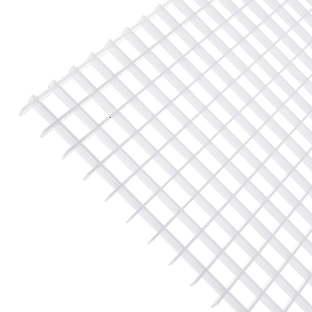 Pack of 5 White Plastic Egg Crate Louvre Ceiling Tiles 1195x595 Ventilation 