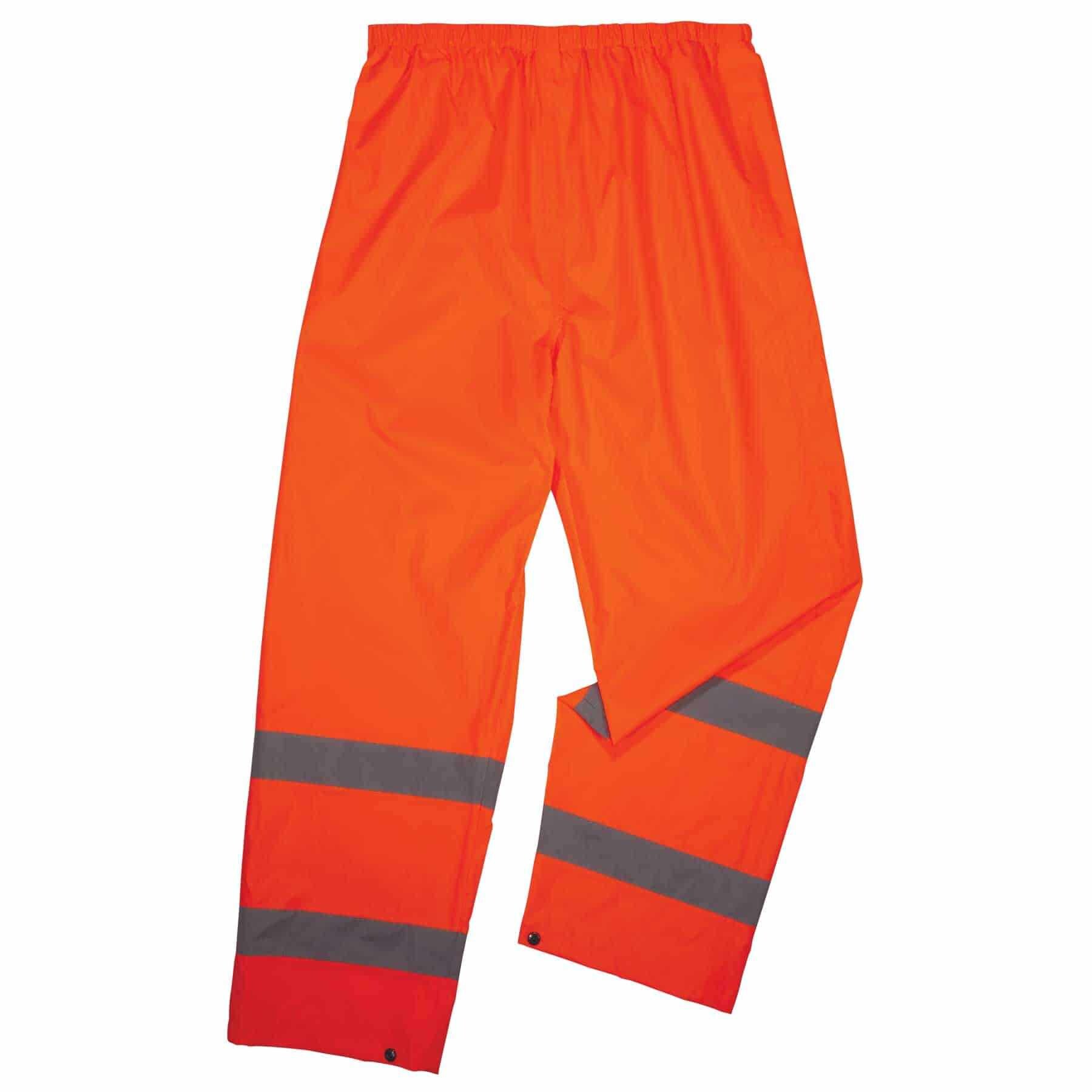 Mens Drawstring Reflective High Visibility Pants Road Work Wear Lightweight Multi-Pocket Sportwear Trouser 