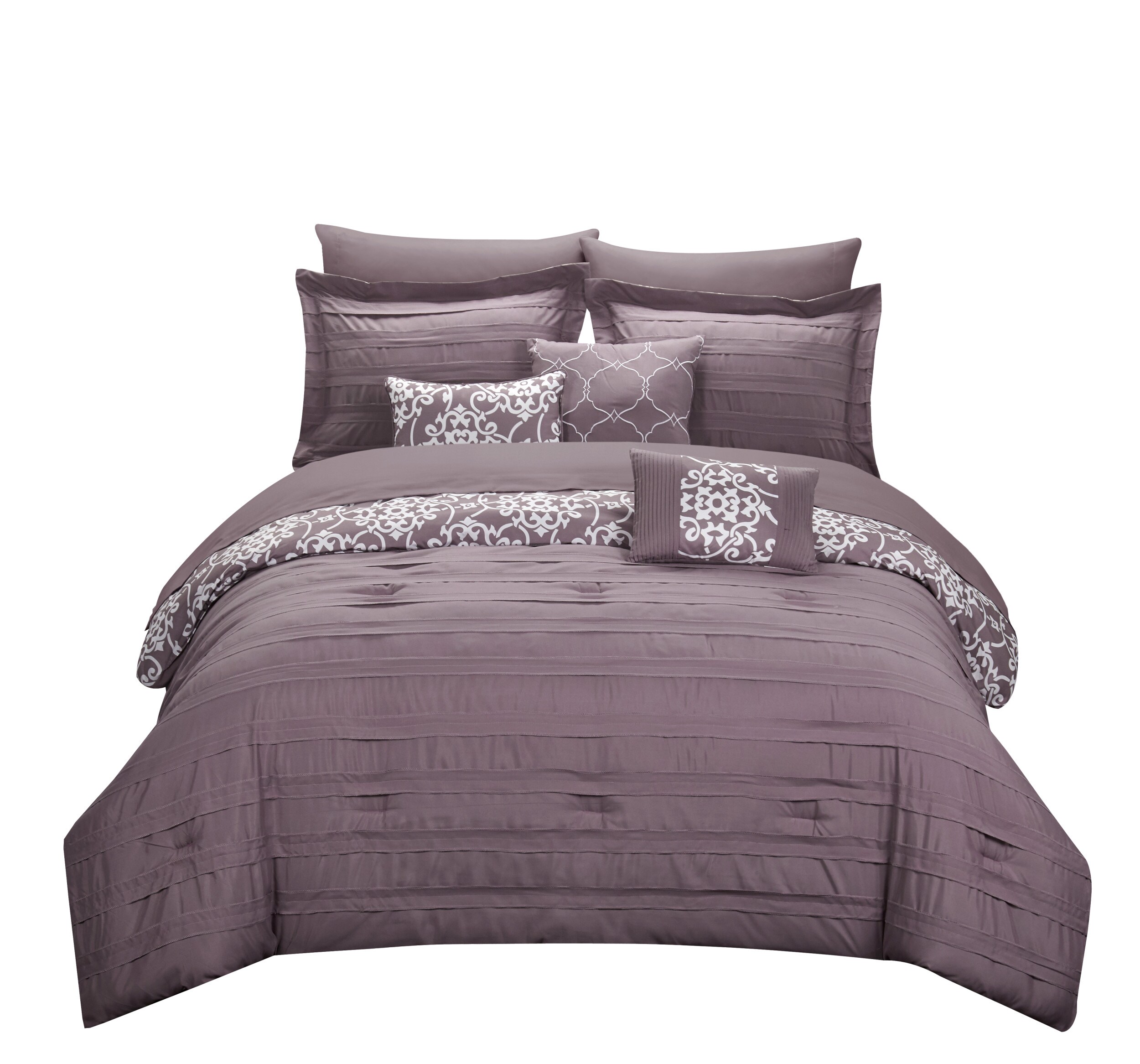 Intelligent Design Stacey Jersey Knit with Ruffles Comforter Set 