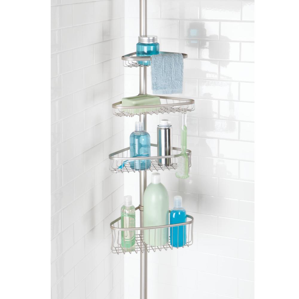 iDesign York Nickel Metal Bathroom Organizer in the Bathroom