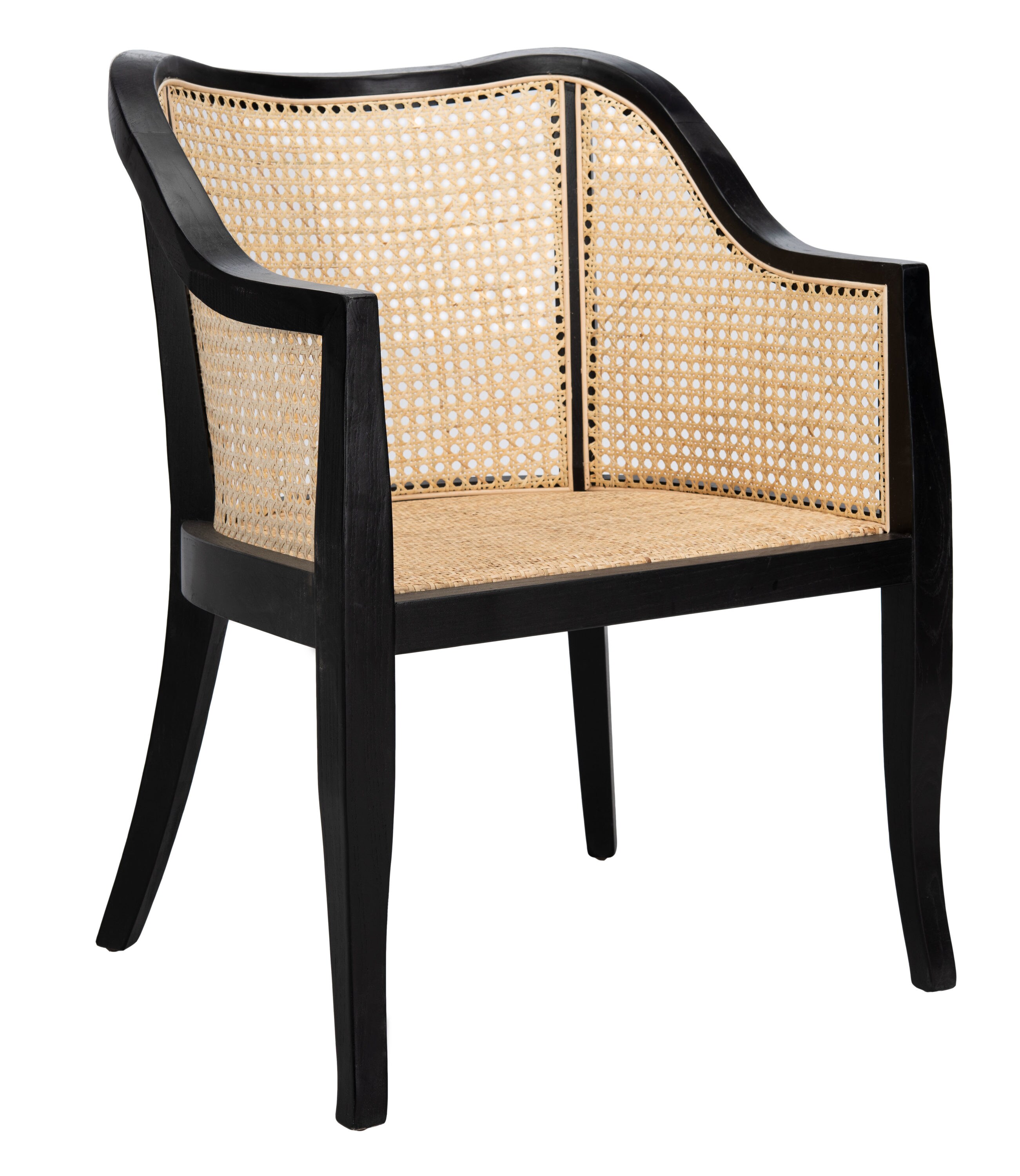 safavieh black cane chair