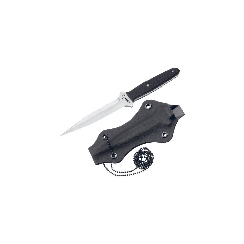 BOKER 02BO275 BESH-WEDGE NECK FIXED BLADE KNIFE. 
