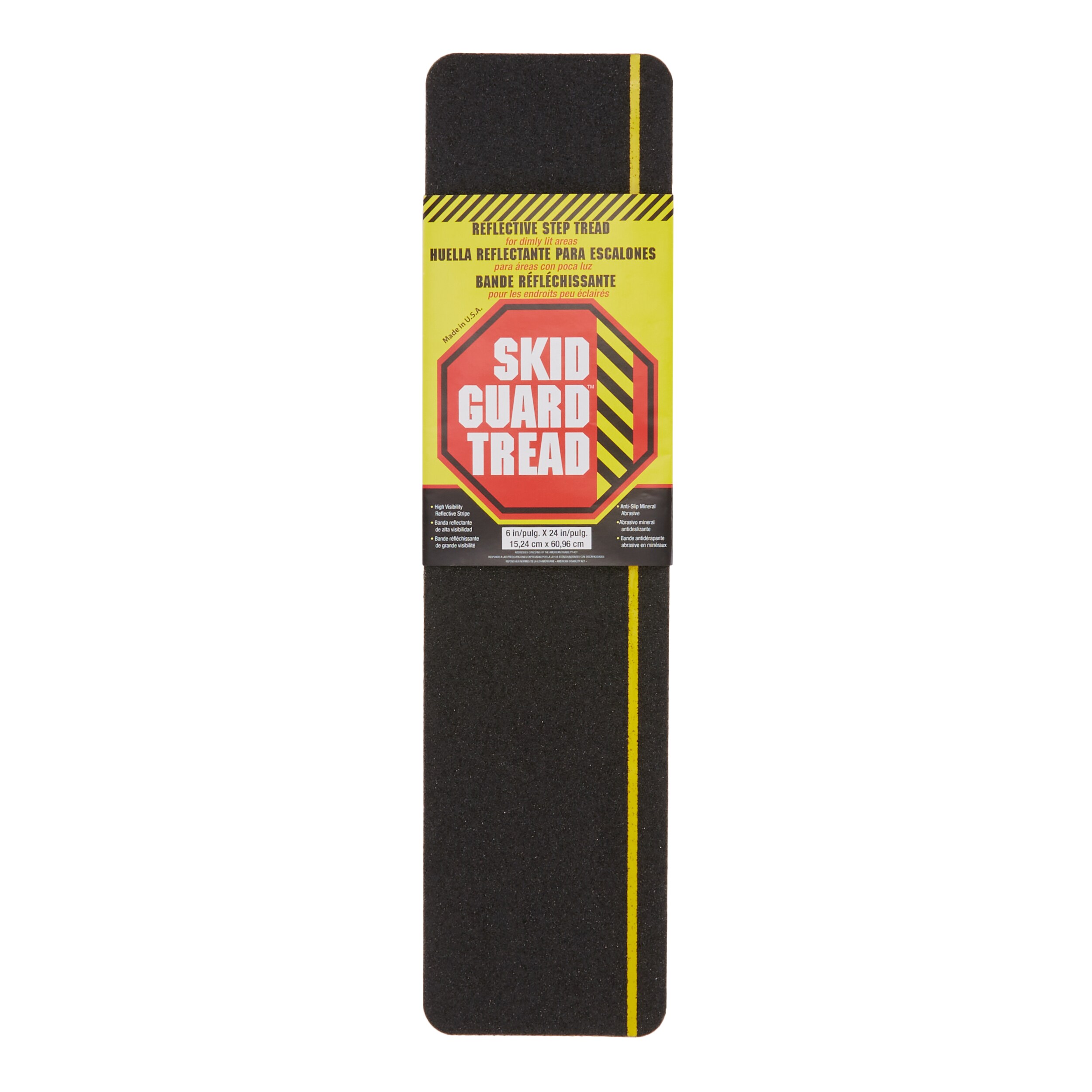 6" Anti Slip Grip Tape Non Skid Reflective Stripe Stair Step Safety 15 Treads 