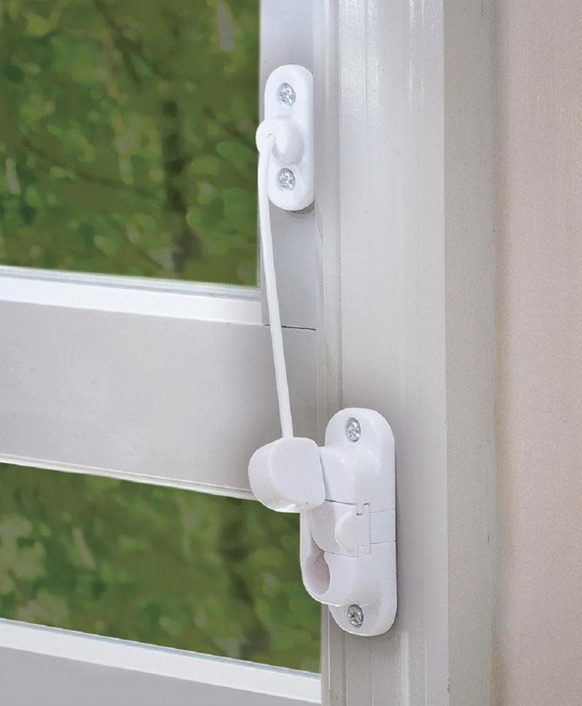 White Chameleon Window Cable Restrictor ChildSafety for All Windows Protection 