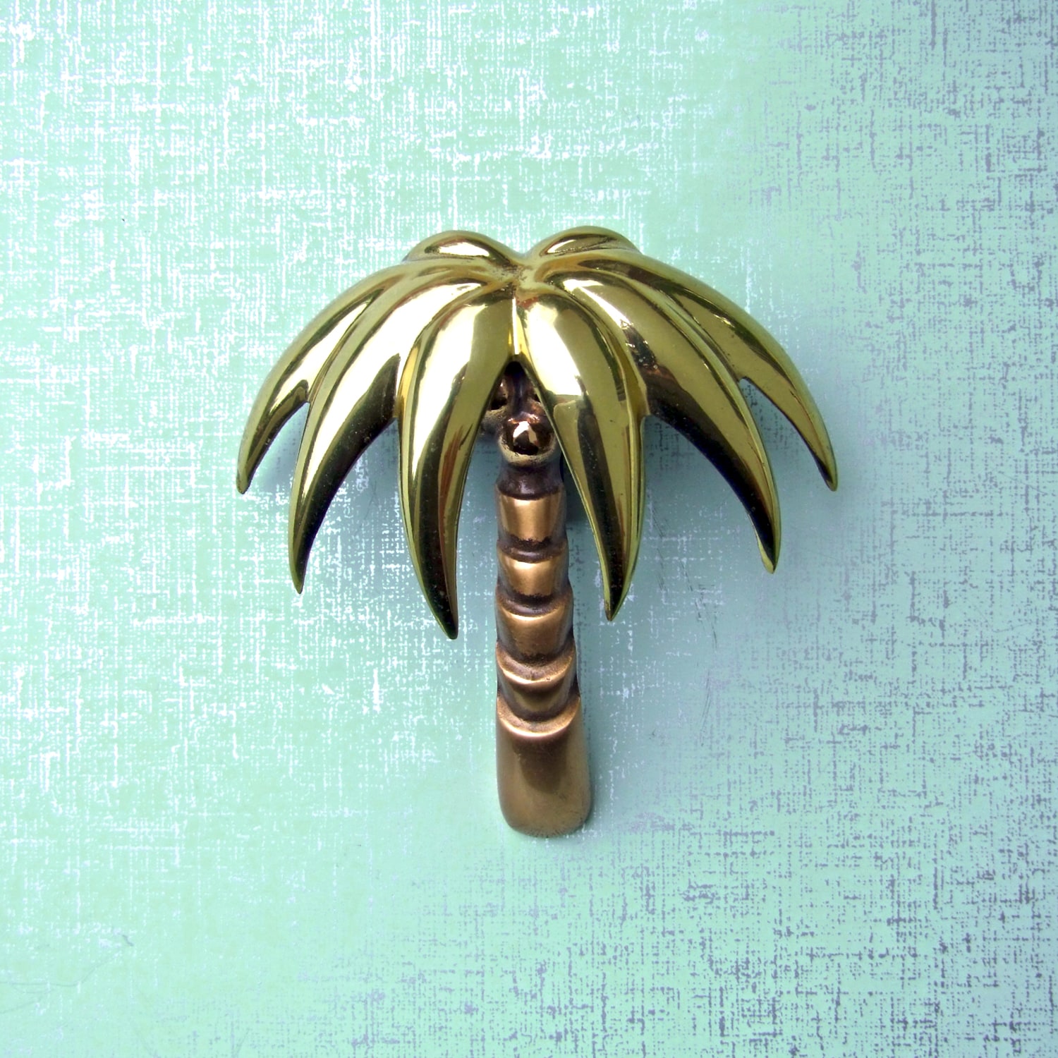 Premium Size Palm Tree Door Knocker Nickel