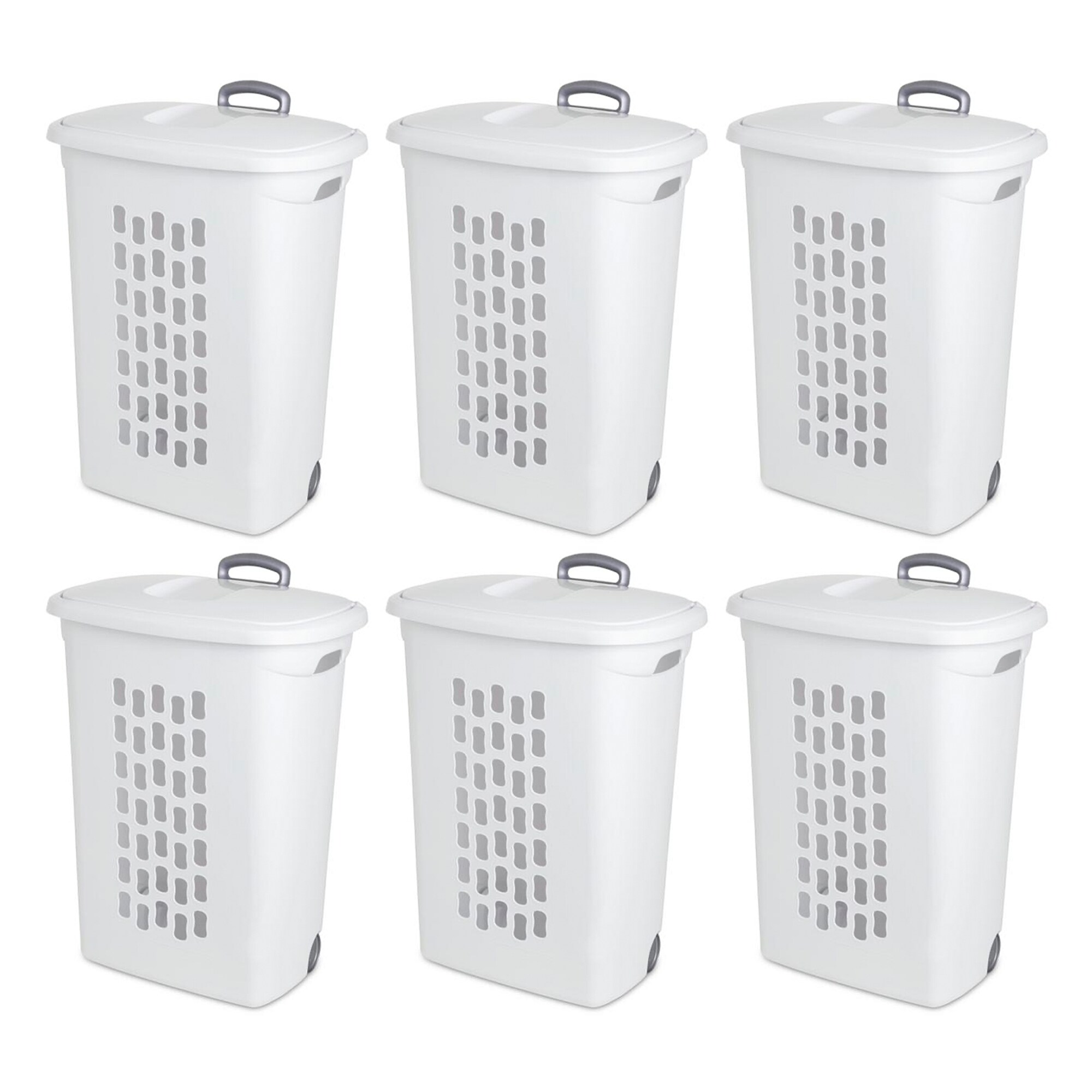Details about   57 Litre Laundry Basket Plastic Hamper Washing Clothes Stoarge Bin With Lid 