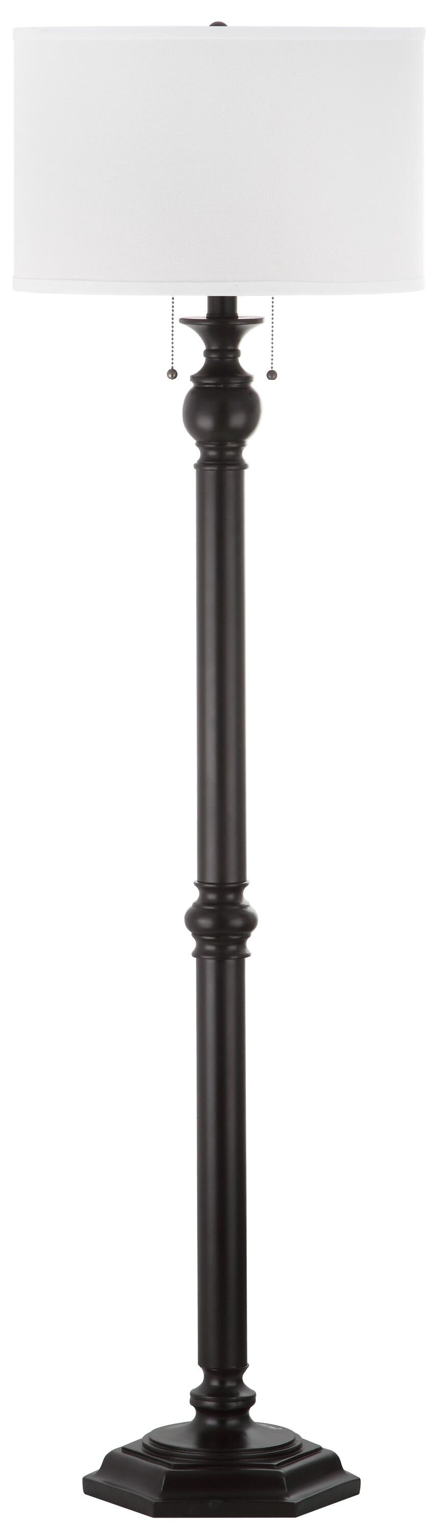 black and bronze floor lamp