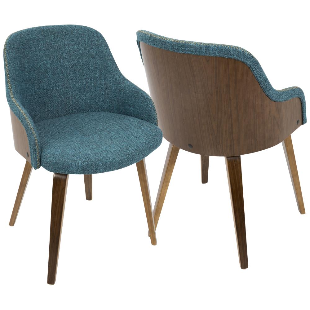 teal mid century modern chair