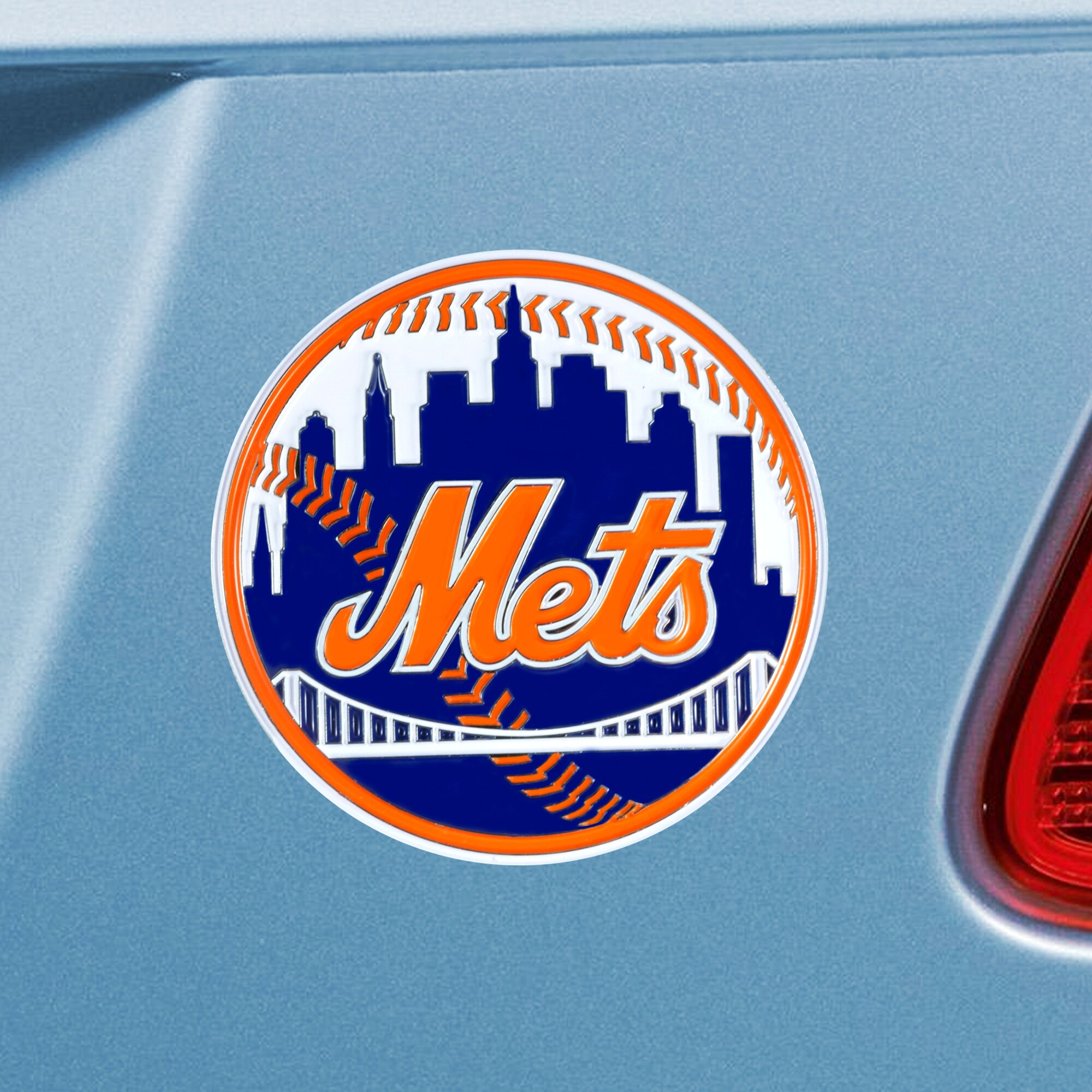 NY Mets Tie Clip Mets Fan New York Glass Emblem Baseball Tie Bar New 