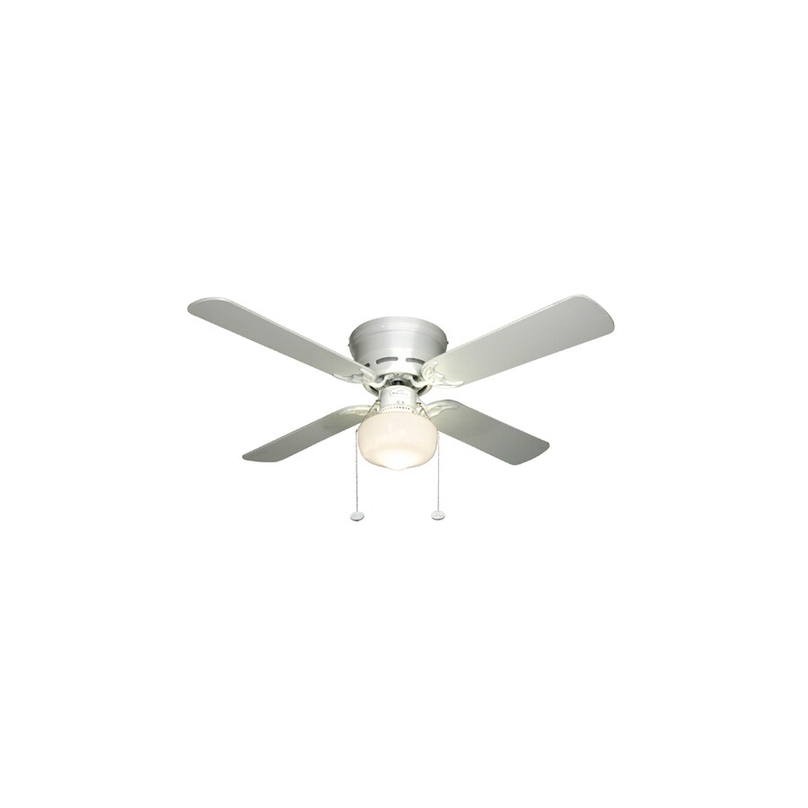 Harbor Breeze Armitage 42in White LED Flush Mount Ceiling Fan Light Kit 4 Blade for sale online 