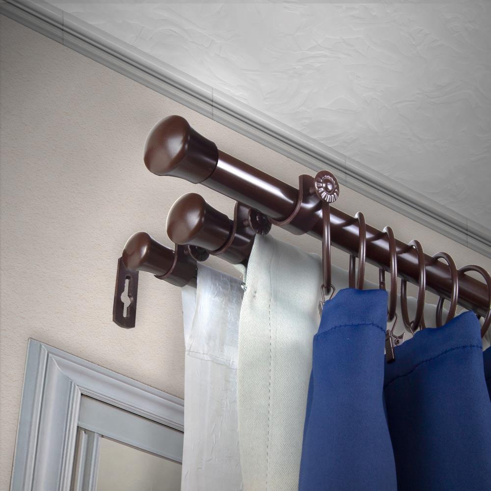 Curtain Rod 3/4” OD #01 choose from 3 colors & 4 sizes 28"-170" 